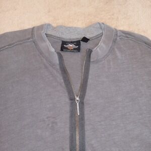 Harley Davidson Men's 3XL XXXL 1/4 Zip Pullover Long Sleeve Gray